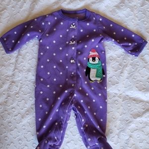 3/$20 Carter's NB Girl's Fleece Footed Sleeper